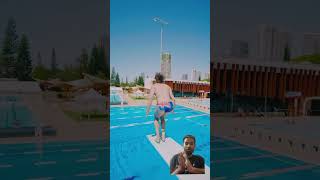 How did Aussie flipdiving swimming swim flip sports [upl. by Bosson854]