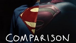 Man Of Steel Trailer  Homemade Version SidebySide Comparison [upl. by Jamnes]