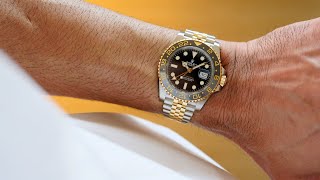 4K 2023 Rolex GMT MasterII 126713GRNR TwoTone Handson Review and Wrist Shots  Hafiz J Mehmood [upl. by Yelyah]