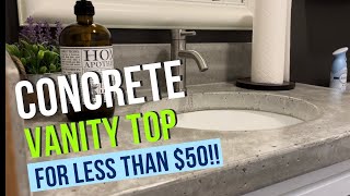 How to Make a Concrete Vanity Top with an Undermount Sink for 50 [upl. by Derag380]