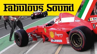 Schumachers 1997 Ferrari F310B F2004 amp more at Silverstone  F1 Clienti  Pure Sound [upl. by Ylrac]