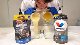 AMSOIL vs Valvoline Gear Oil 75W140 Cold Flow Test [upl. by Orozco]