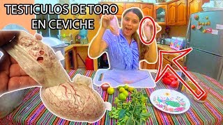 COMO HACER CEVICHE DE CRIADILLAS DE TORO [upl. by Boru]