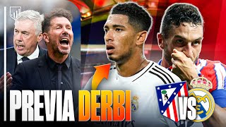 ¡DÍA DE DERBI PREVIA DEL ATLETI  REAL MADRID POSIBLES ONCES ANÁLISIS RIVAL [upl. by Atiuqin]