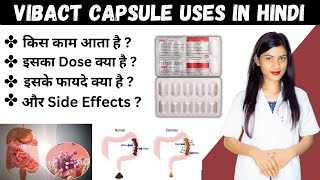 Vibact Capsule Uses in Hindi  Pre amp Probiotic Capsules in Hindi  दस्त  Doses  Side Effects [upl. by Jeavons262]