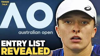 Australian Open 2024 Entry List Revealed  Tennis Talk News [upl. by Aiykan]