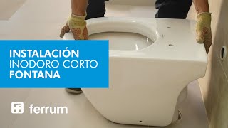 Instalación del inodoro corto Fontana  Ferrum SA [upl. by Towbin]