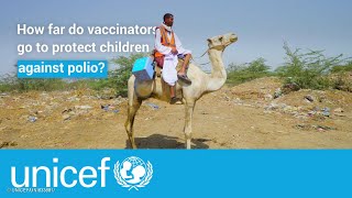 Health worker treks up to 72 hours to vaccinate children  UNICEF [upl. by Llevron]