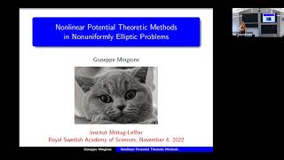 Nonlinear potential theoretic methods in nonuniformly elliptic problems  Giuseppe Mingione [upl. by Caresse]