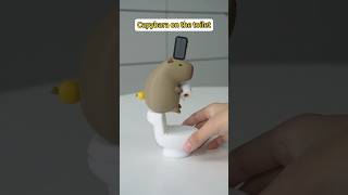 Unlocking the many poses of capybara on the toiletcapybara creative ornaments gift cute relax [upl. by Nate15]