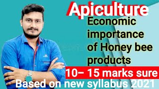 BSc 3rd year  Economic importance of Honey bees Product [upl. by Atidnan195]