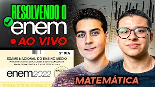 RESOLVENDO prova de MATEMÁTICA do ENEM AO VIVO  Enem na Prática [upl. by Malchus]