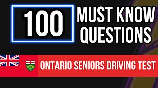 Ontario Seniors Driving Test 2024 100 Must Know Questions [upl. by Ayotna]