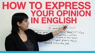 How to express your opinion in English [upl. by Wearing]