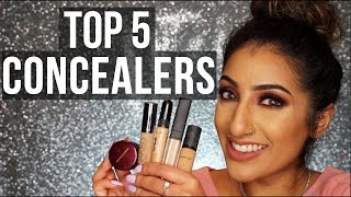 Top 5 Concealers  IndianAsianOliveWarm Skin Tone [upl. by Enirehtahc]