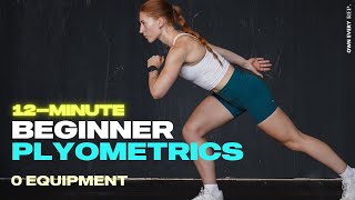 12 Min BeginnerFriendly Plyometrics For Runners amp Athletes   Warm Up amp Strength [upl. by Enneyehc]