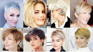 COUPES DE CHEVEUX POUR FEMMES 2024 DE 4060 ANS  COUPES CHEVEUX 2024 COURTS [upl. by Agiaf414]