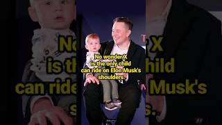 No wonder X is the only child can ride on Elon Musks shoulders celebrity ElonMusk [upl. by Tammi603]