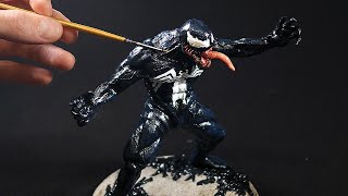 How to Sculpt VENOM from Polymer Clay  Marvel Comic Book Style [upl. by Liscomb]