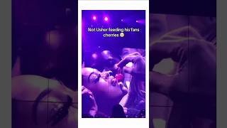 Usher feeding cherries to fan in his concert 2024 and this happen live tour past present future [upl. by Donelle]