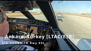 Departure Ankara Turkey LTACESB  Gulfstream G650 [upl. by Harlie798]