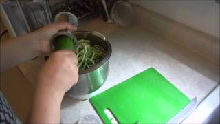 How to use a Zoodler How to make Zoodles or Zucchini Noodles [upl. by Terb]