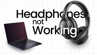 Headphones or Earphones not working in Laptop [upl. by Best]