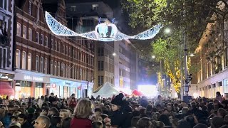 🇬🇧 CHELSEA CHRISTMAS LIGHTS 2023 SWITCH ON FIREWORKS ON KINGS ROAD CHELSEA EXTREMELY CROWDED 4K [upl. by Liba]