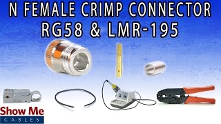 N Female Crimp Connector For RG58 amp LMR195  Perfect For DIY Installs [upl. by Nylecoj]