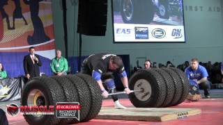 2014 Arnold Strongman Classic Zydrunas Savickas Hummer Tire Deadlift World Record 1150lbs [upl. by Yart380]