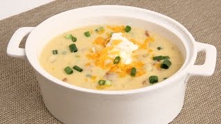 Loaded Potato Soup Recipe  Laura Vitale  Laura in the Kitchen Episode 863 [upl. by Aisylla329]