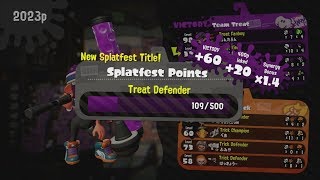 Splatoon 2  Global Splatfest Oct 19th  Reaching Treat Defender [upl. by Oiluig126]