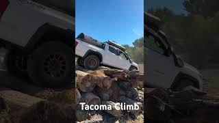 toyota Tacoma tests out clearance on 4x4 log obstacle climb 🪵 shorts tacoma trucks vehicles [upl. by Charisse]