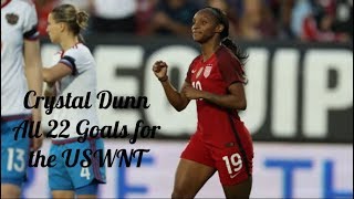 All 22 Goals for the USWNT ● Crystal Dunn ● 20152017 [upl. by Akimed881]