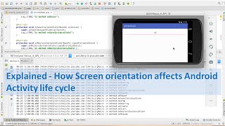 Explained  How Screen orientation affects Android Activity life cycle [upl. by Stronski]