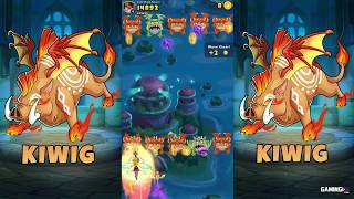 Everwing Sidekick Gameplay  New Rare Dragon Kiin Kigi and Kiwig [upl. by Knudson]