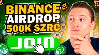 Claim This NEW Binance Airdrop Now  500K ZRC Tokens for Everyone  StepbyStep Guide ✅ [upl. by Rudyard]