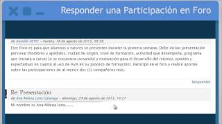 moodle  estudiante  responder participacion en foro [upl. by Lawtun]