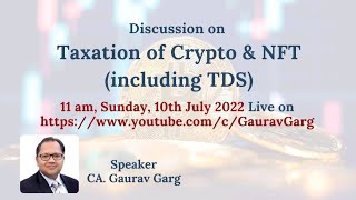 Taxation including TDS of VDA Cryptocurrency NFT under Indian Income Tax Act [upl. by Noyes]