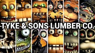 Tyke and Sons Lumber Co All Jumpscares Complete [upl. by Deroo]