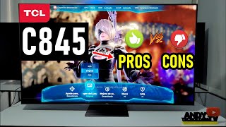 TCL C845 QLED Mini LED PROS Y CONTRAS  Smart TV 4K  144Hz VRR HDMI 21 [upl. by Kusin594]