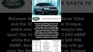 2024 Range Rover Velar vs 2024 Range Rover Evoque Comparison  Land Rover Santa Fe shorts [upl. by Ducan699]