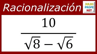 RACIONALIZACIÓN MEDIANTE CONJUGACIÓN  Ejercicio 6 [upl. by Gavrah]