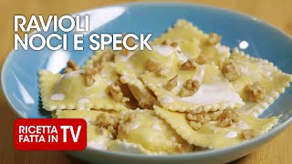 RAVIOLI NOCI E SPECK di Benedetta Rossi  Ricetta TV Fatto in Casa per Voi [upl. by Attenahs941]