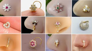 Newest amp Latest Popular gold Nose pin  Gold Nose stud designs 2024 [upl. by Yrram]