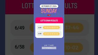 649 658 Live Draw Lotto Result  October 27 2024 Sunday 9 PM lottoresulttoday [upl. by Ardnnek256]