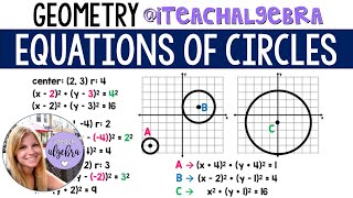 Geometry  Equations of Circles [upl. by Einalem630]