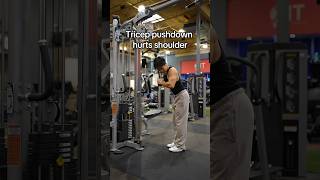 How to avoid shoulder pain on Tricep Pushdowns [upl. by Nehgam]