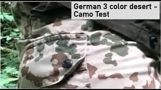 Camouflage effektiveness test German 3 color desert Flecktarn Tropentarn Trousers [upl. by Ikin949]