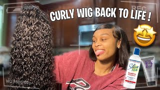 How To Bring Curly Wig Back to Life  Silicone Mix X Design Essential Method [upl. by Nitsyrc]